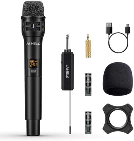 TONOR Wireless Microphone UHF Metal Cordless Handheld Mic System With