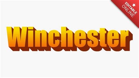 Winchester 3D Estilo WordArt Como Word Software Generador De