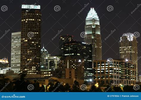 Charlotte, NC Skyline stock photo. Image of north, highrise - 2797856