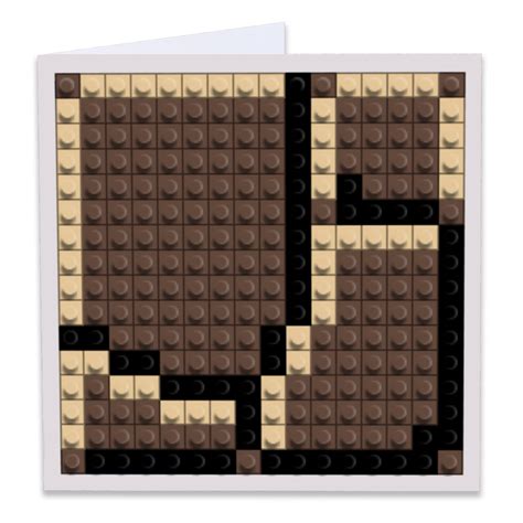 Mario Brick Pixel Art Build-On Greeting Card | BRIK