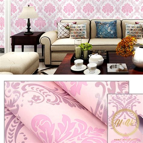 Wallpaper Sticker Dinding Batik Pink 45cm X 10m Wallpaper Batik