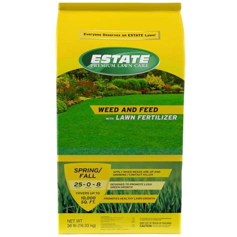 Estate 10 000 Sq Ft 36 Lb Weed And Feed With Lawn Fertilizer 25 0 8