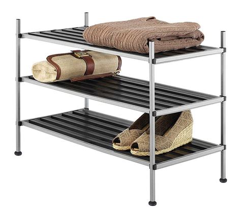 Essential Home Grayblack Metal 3 Tier Shelf Unit