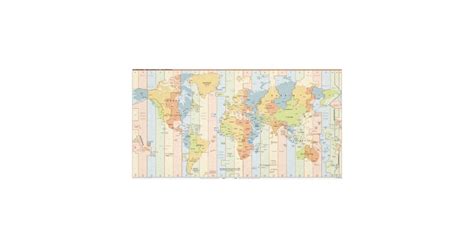 World Time Zones Map Canvas Print | Zazzle