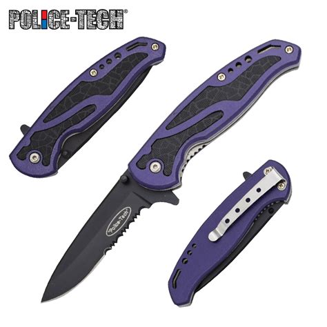 Police Tech: 7" Tactical Rescue Knife - Purple – Panther Wholesale