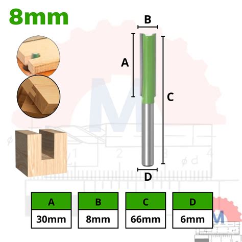 Jual Mata Profil Kayu Lurus Straight Router Bit Shank Mm Shopee