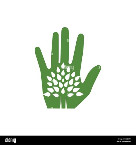 Eco Friendly Tree Hand Stock Vector Image And Art Alamy