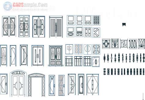 Carved Doors Cad Block Set Free Dwg – CADSample.Com Free DWG CAD File