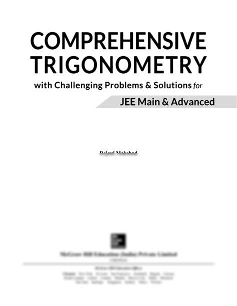 Solution Comprehensive Trigonometry For Iit Jee Main And Advanced