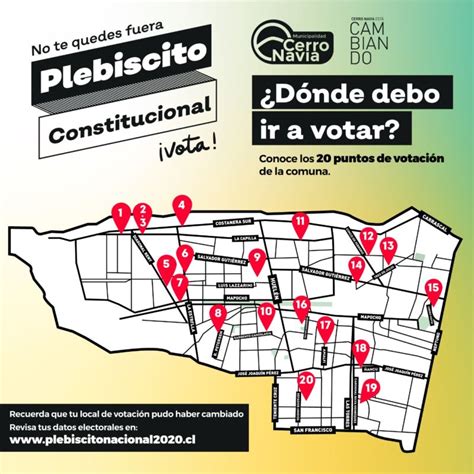 Revise los lugares de votación para el Plebiscito del 25 de octubre