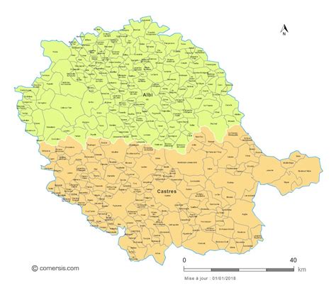 Carte Des Nouveaux Arrondissements Du Tarn Avec Villes Et Communes