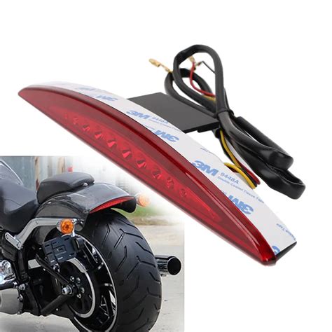 Motorcycle Rear Fender Red Lens Led Brake Tail Light Taillight For Harley Breakout Fxsb Cvo 2013