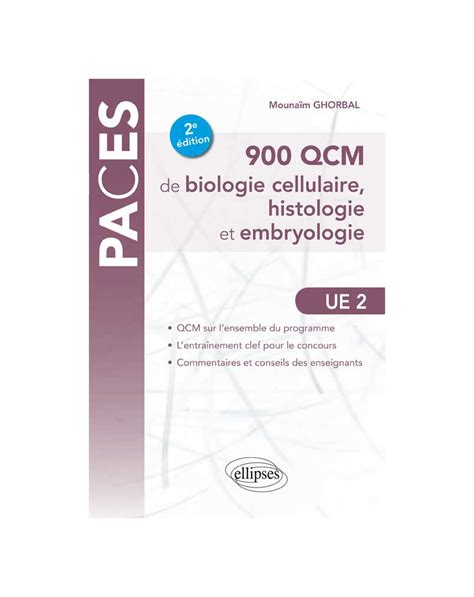 Ue Qcm De Biologie Cellulaire Histologie Et Embryologie E