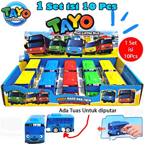 Jual Mainan Anak Viral Taio The Little Bus Garasi Mainan Mobil Set Kado Anak Laki Laki Mobil