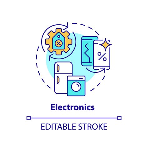 2d Editable Multicolor Icon Electronics Concept Simple Isolated Vector