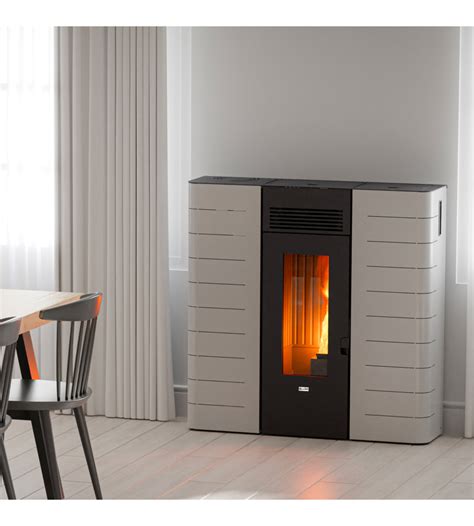 Stufa A Pellet Slim Canalizzata Canadian Stove Slim C Bianco