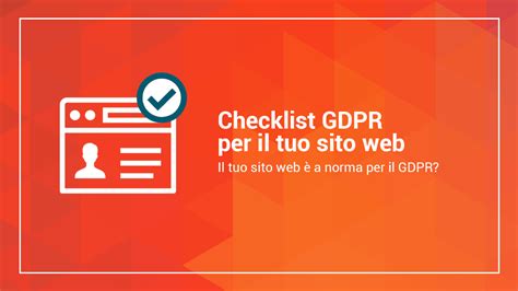 Gdpr Siti Web La Checklist Privacyos