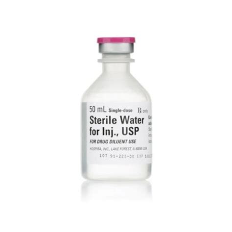 Diluent Sterile Water for Injection, Preservative Free Injection Single ...