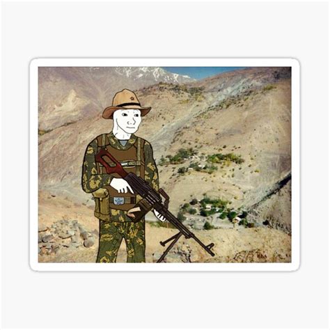 Soviet Afghan Recon Wojak Full Image Sticker For Sale By Ruskimark