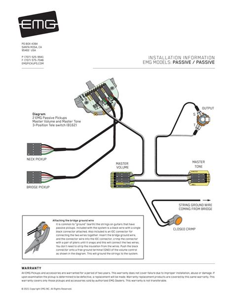 Emg Active Pickup Wiring Diagram