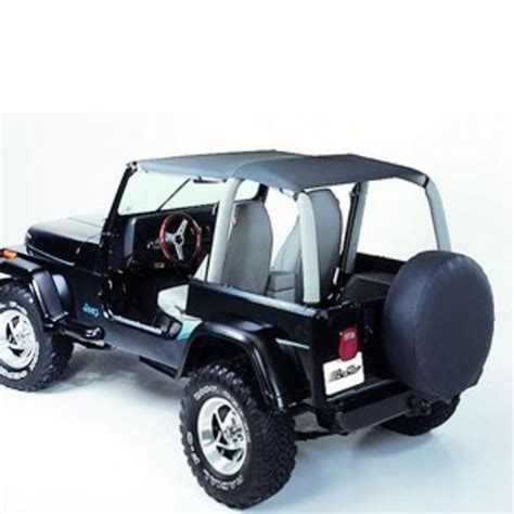 Jeep Wrangler YJ Safari Bikini Top Strapless Style Charcoal Denim Bestop