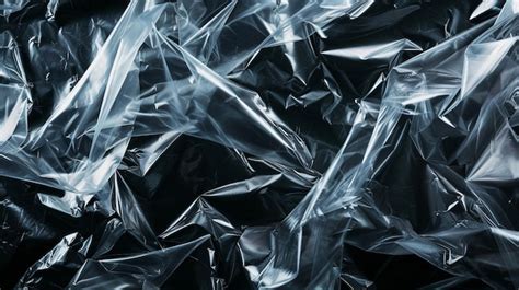 Premium Photo Black Cellophane Polyethylene Background