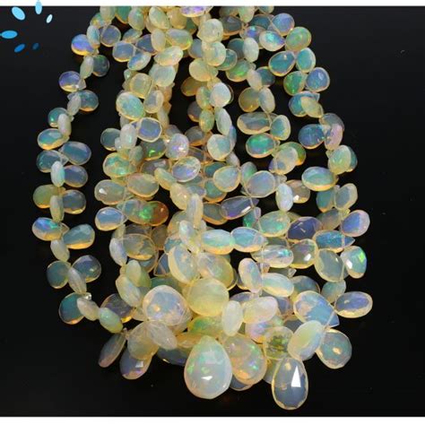 Ethiopian Opal Faceted Pear Beads X To X Mm