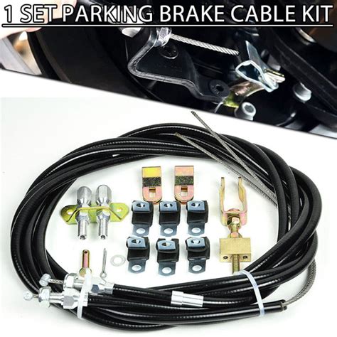 Kpl Universal Rear Parking Brake Emergency E Brake Cable Kit Fit