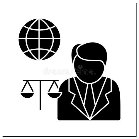 Legal Assistance Glyph Icon Stock Illustration Illustration Of