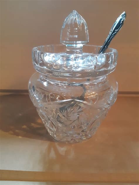 Pinwheel Crystal Jam Jar With Spoon Jam Jar Crystals Unique Items