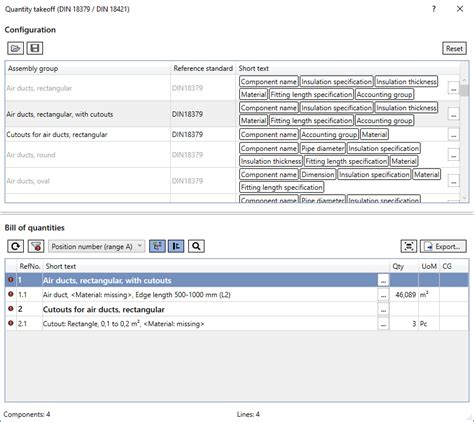 Configuring The Quantity Takeoff Knowledge Base Revit Linear