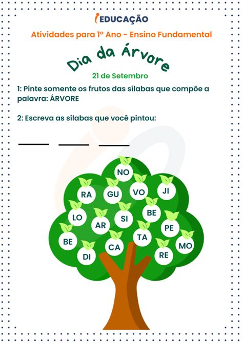 Atividades Do Dia Da Rvore Para O Ano Do Ensino Fundamental