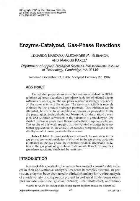 PDF Enzyme Catalyzed Gas Phase Reactions DOKUMEN TIPS