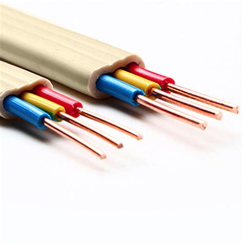 Heatproof Anti Alkali 3 Core Flat Wire Straight Pvc Flat Conductor Cable