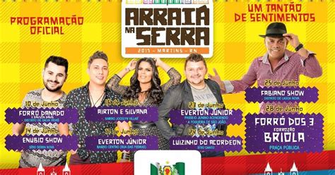 MARTINS DO POVO Programação oficial do ARRAIÁ na Serra 2017