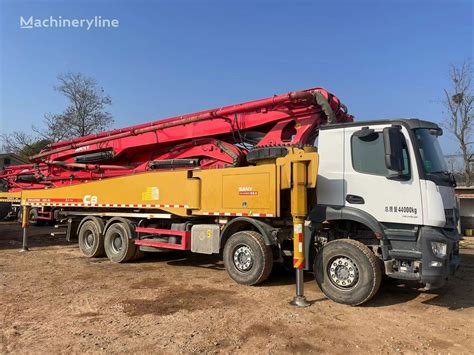 Sany 2021 Used Sany 56m Concrete Pump Truck On Mercedes Benz On Chassis