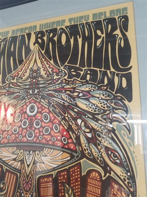 2011 The Allman Brothers Band Beacon Theatre Nyc Poster Framed