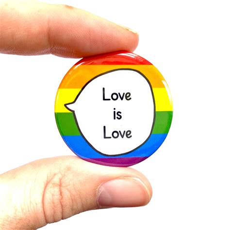 Love Is Love Lgbtq Pride Pin Badge Button Etsy