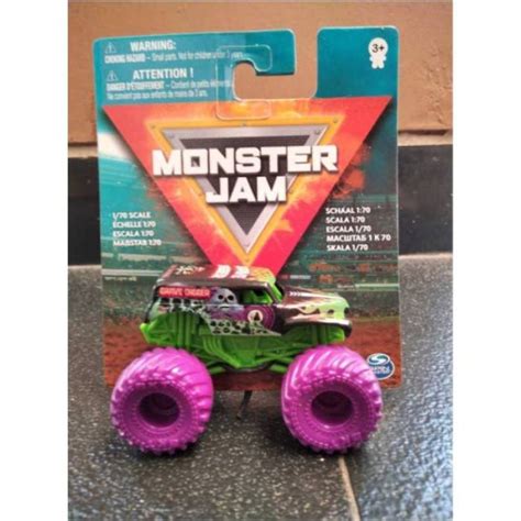 Jual Hot Wheels Monster Jam Spin Master Skala 1 70 Grave Digger El Toro Loco Blue Thunder Dragon