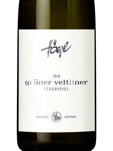 2021 Högl Höegl J G Grüner Veltliner Federspiel Vivino US