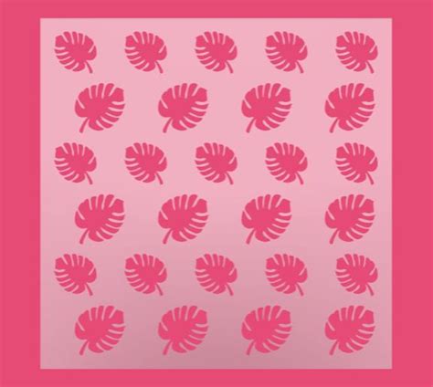 Reusable Tropical Leaf Stencil for Cookies, Cakes, and Crafts Luau and Love Pattern Airbrush and ...