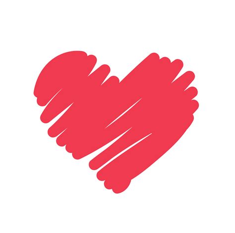 Pink Heart Doodle Icon 12174352 PNG