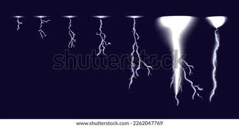 Cartoon Color Lightning Flash Animation Effect Stock Vector (Royalty ...