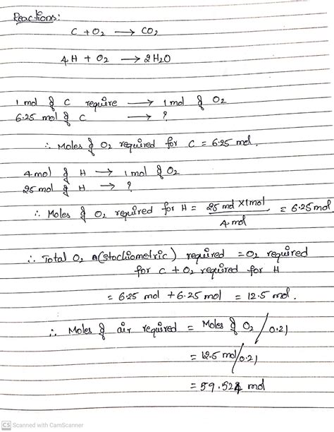 [solved] Calculate The Stoichiometric Fuel Air Ratio On A Volume Basis And Course Hero