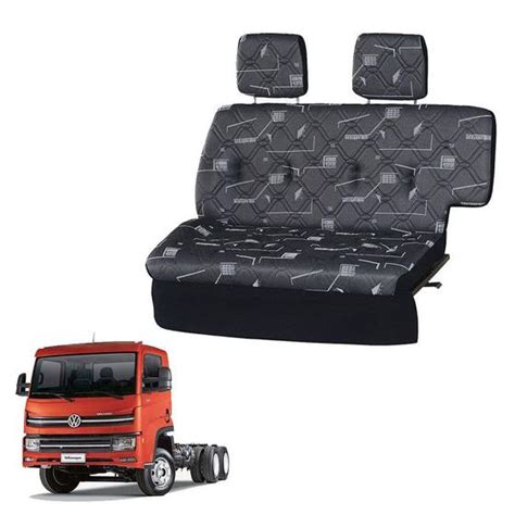 Sofá Cama Caminhão VW Delivery Euro 5 2018 Cab Grande Cinza Pampa