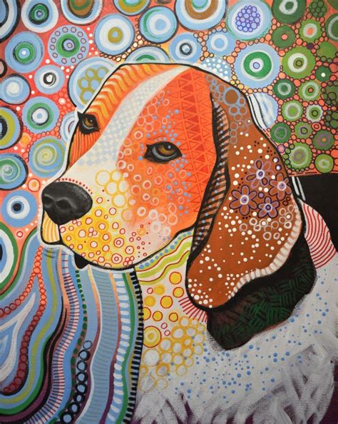 Dog Art Print Abstract Dog Art Rocky The Beagle 8