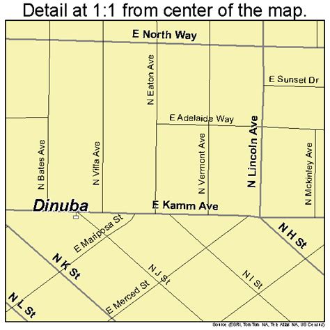 Dinuba California Street Map 0619318