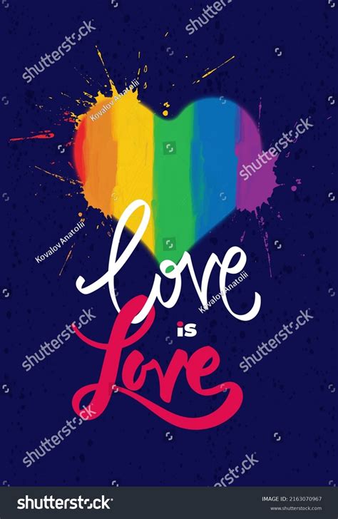 Love Love Happy Pride Day Lgbtq Stock Vector Royalty Free 2163070967