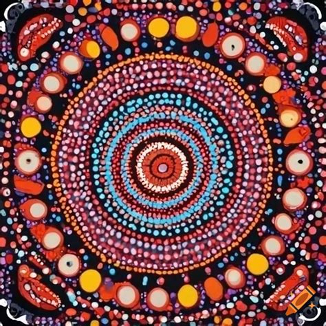 Vibrant Aboriginal Dot Painting Showcasing Cultural Heritage