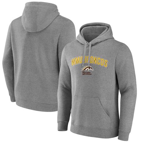 Western Michigan Broncos Ash Proud Mascot Pullover Hoodie